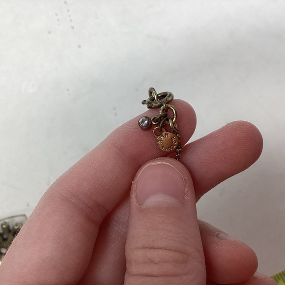 Vintage Gold Tone ANN TAYLOR Rhinestone Pendant Necklace - Picture 6 of 6